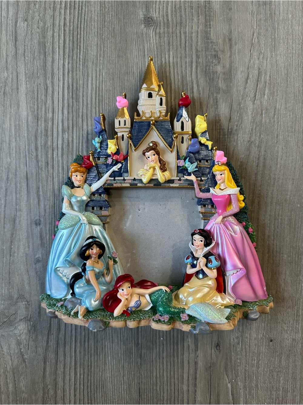 Disney Princess Painted Castle Photo Frame with Gold Accents
